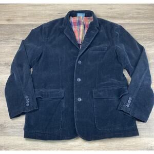 Castaway Nantucket Spinnaker Corduroy Navy Blazer Sport Coat Large
